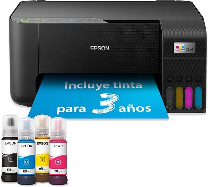 Epson Impresora multifunción EcoTank ET-2862 A4 con depósito de Tinta, conexión Wi-Fi y hasta 3 años de Tinta incluida