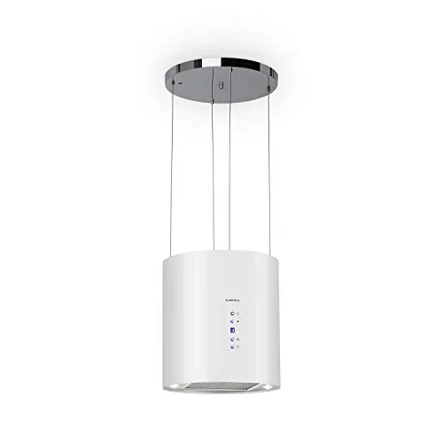 Klarstein Campana Cocina, Extractor para Islas, Campana Techo Flujo Aire 558m³/h, Campana Extractora Diseño Candelabro, con Filtros de Carbón Activo