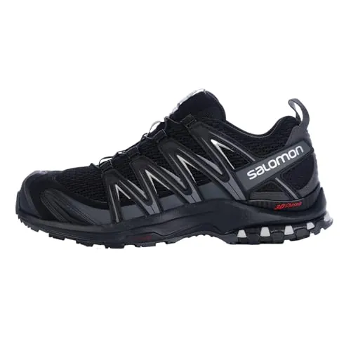 Salomon XA Pro 3D Zapatillas de Trail Running para Hombre, Ajuste preciso, Agarre en todo tipo de terrenos, Senderismo, Black, 42 2/3