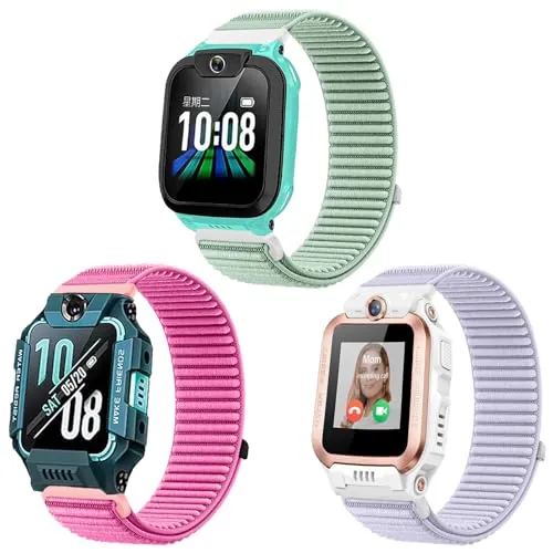 SUGARJAR 3 Piezas Correa Compatible para Imoo Z7/Z6/Z1 Watch Phone, Trenzado Nylon Pulseras de Repuesto con Imoo Smartwatch Z7/Z6/Z1 Niños y Niñas
