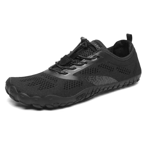 SAGUARO Zapatillas Barefoot Hombre Mujer Zapatillas Minimalistas Zapatos Barefoot Calzado Minimalistas Zapatillas de Trail Running Barefoot Shoes para Zero Drop Suela Vantablack,Gr.41