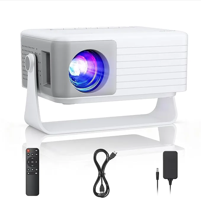 Mini Proyector Portátil [Auto Keystone & Rotación de 360° ] AKIYO O1 Proyector 2026 Upgraded 15000 Lumens 1080P Soporte, 50% Zoom, Projector Portable Compatible con Teléfonos/PC/PS5/TV Stick/HDMI