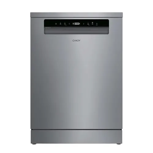 Candy Rapidò CFP 4D9F0S Lavavajillas de Libre Instalación 60CM, 14 Servicios. 7 Programas, Inicio Diferido, Cesta Superior Regulable en Altura, 49DB, Gris