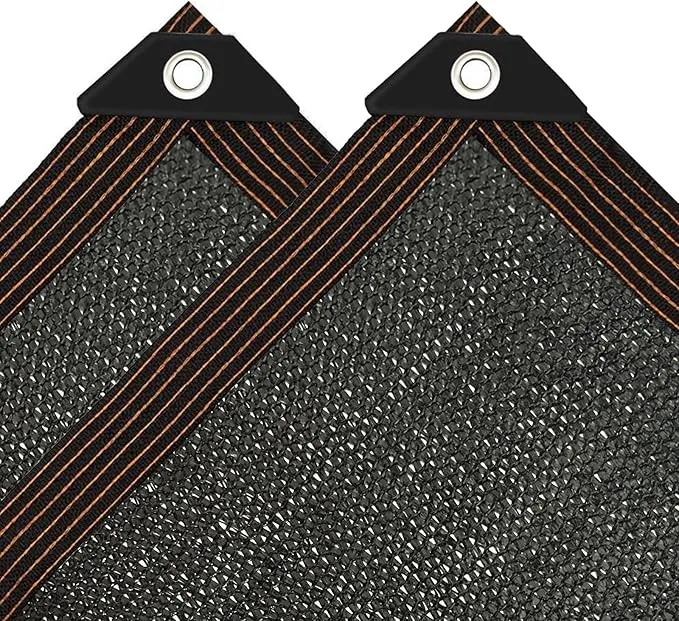 Toldo grande rectangular con ojal, 90 % protección solar, color negro, para jardín, terraza, terraza, protección UV, para plantas, granjas, ganado, 10 x 10 m