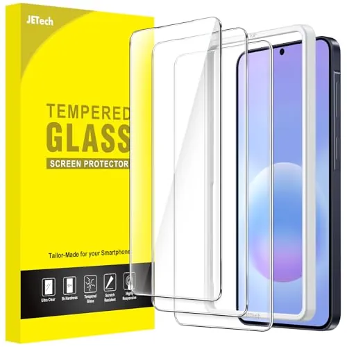 JETech Protector Pantalla para Samsung Galaxy A57, 3 Unidades | HD Claro, Compatible con Face ID, Cristal Vidrio Templado Anti-Arañazos