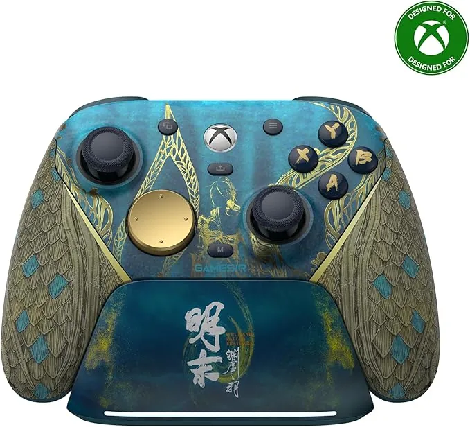 GameSir G7 Pro Mando 1000Hz con Estación de Carga: Xbox Series X|S, Xbox One, Win 10/11 & Android - Joysticks TMR, Gatillos Ajustables & 4 Botones Programables - WUCHANG: Fallen Feathers Edition