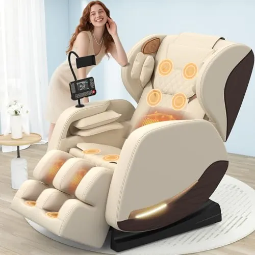 Sillón de Masaje,14 Rodillos de Masaje,Calefacción Lumbar para Cine en Casa