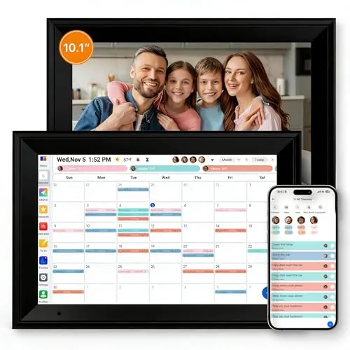 Marco de Fotos Digital Dreamtimes de 8 in con Conectividad Wi-Fi, Pantalla Táctil IPS de Alta Definición, y de Facil Configuración para Compartir Fotos o Videos de Manera Remota Mediante la AiMOR