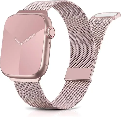 Correa Magnetica Compatible con Correas Apple Watch 40mm 38mm 41mm 42mm | Correa Metal, Magnética Correas para Mujer Hombre para iWatch SE Series 12 11 10 9 8 7 6 5 4 3 2 1 SE 3 2 1 Ultra 4 3 2 1