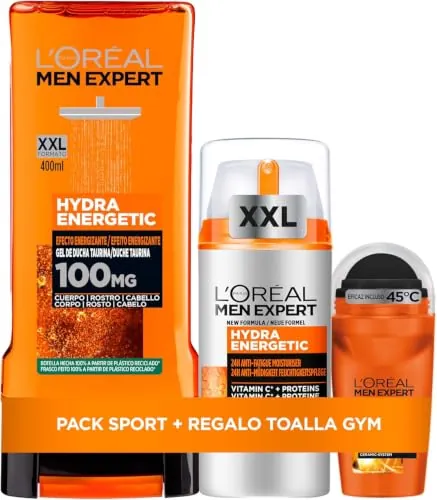 L'Oreal Paris Men Expert Hydra Energetic Crema Hidratante+Gel +Desodorante