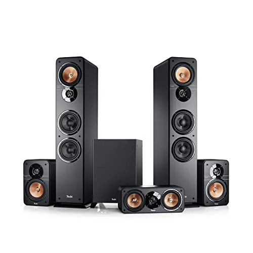 Teufel Ultima 40 Surround 5.1 Set - Altavoces de cine en casa 5.1, sonido envolvente, subwoofer de alta gama, color negro