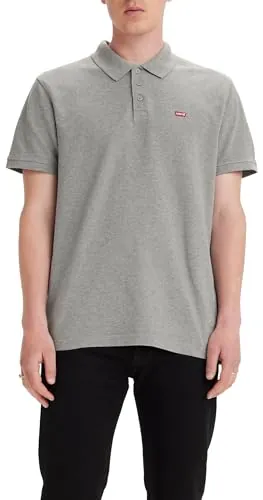 Levi's Housemark Polo Camiseta, Grey Heather, XXL Hombre