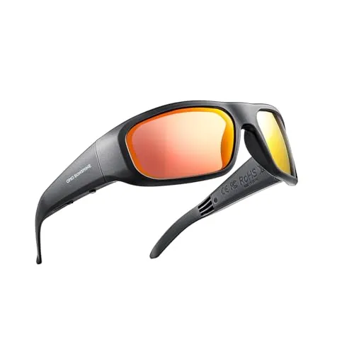 OhO sunshine Audio Sunglasses,Voice Control and Open Ear Style Listen Music and Calls with Volumn UP and Down, Bluetooth 5.0 Smart Glasses and IP44 Waterproof Feature for Outdoor Sports