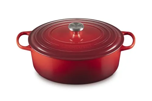 Le Creuset Cocotte oval de hierro fundido, 33 cm, 7, 5 L, Todas Las Fuentes de Calor incluso inducción, Cereza, 21178330602430