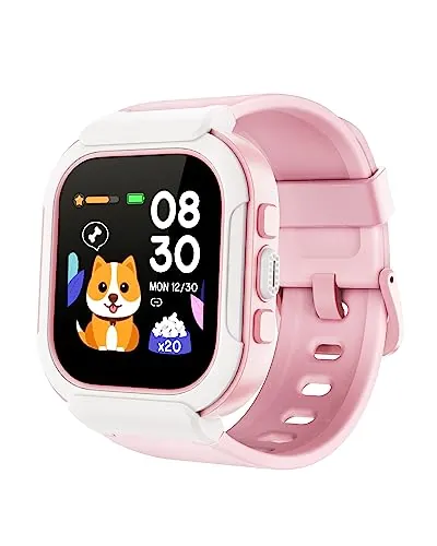 Cloudpoem Reloj inteligente para niños, niñas y niños – Rastreador de fitness con podómetro, monitor de frecuencia cardíaca, oxígeno en sangre, rastreador de sueño, relojes despertadores, juegos de