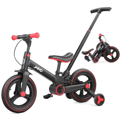 JMMD 6-en-1 Bicicleta Niño con Ruedas Pedales Plegable Ajustable