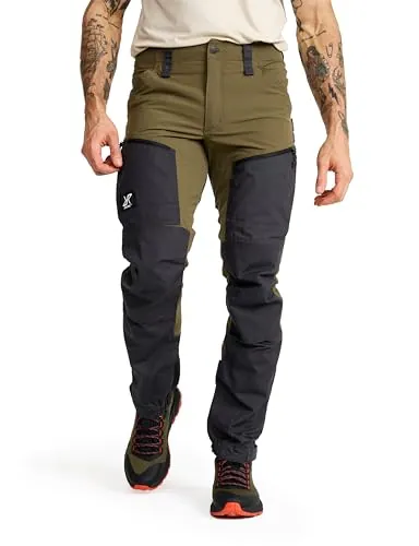 RevolutionRace RVRC GP Pro Pants para Hombre, Pantalones Cargo, Senderismo, Dark Olive, M