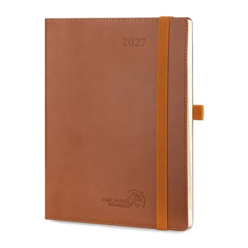 POPRUN Agenda 2027 Semana Vista Tapa Blanda vertical 21,8 x 16,4 cm