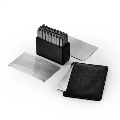 SecuX – XSEED Plus - Placas de Acero para Almacenamiento de Semillas criptográficas Secure Bitcoin Wallet (Juego de sacador de Acero Incluido) Compatible con SecuX, Ledger, Trezor Hardware Wallets