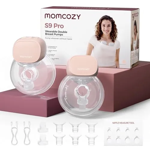 Momcozy S9 Pro Sacaleches Actualizados, 2 Modos, 9 Nivele, Succión 285 mmHg