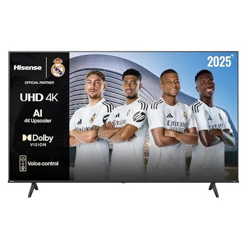 Hisense 43E63QT - UHD 4K, Smart TV 43 Pulgadas, Dolby Vision, Modo Juego Plus, DTS Virtual X, Control por Voz, Doble Control de Volumen, Auto Ordenación Canales TDT, 43", Entry UHD 4K, 2025