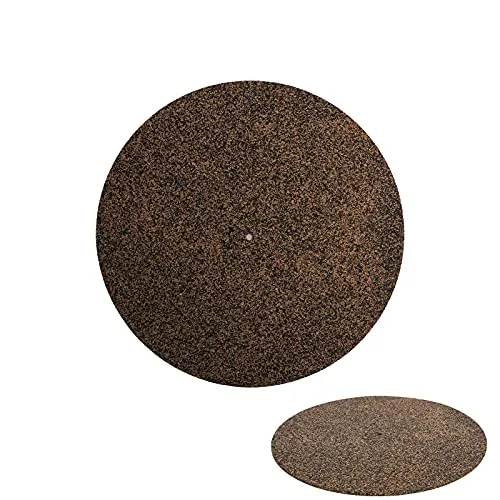 Alfombrilla Para Plato Giratorio Diseño De Corcho De Caucho Negro, Alfombrilla Deslizante LP De Silicona De 12 Pulgadas Para Todos Los Reproductores De Discos De Vinilo LP De 12 Pulgadas, Mejora El So