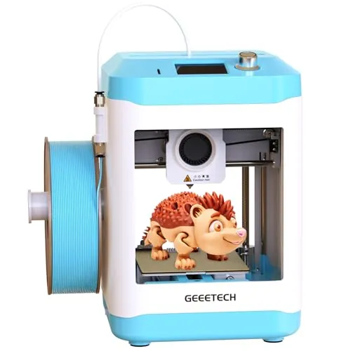 GEEETECH Impresora 3D M1 Mini para principiantes y uso doméstico | Extrusor de accionamiento directo, velocidad de impresión de 250 mm/s, autonivelación, tarjeta SD y un rollo de filament