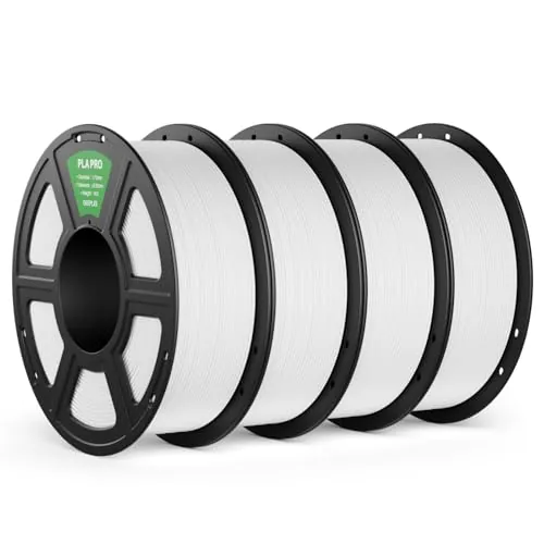 DEEPLEE PLA Pro Filamento 1.75 mm, Blanco, Kit 4 x 1 kg