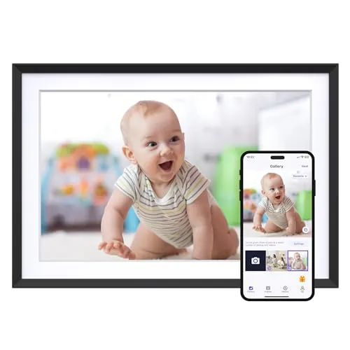 Dragon Touch Marco de Fotos Digital WiFi de 10,1 Pulgadas, Pantalla táctil IPS HD, rotación automática, Compartir Fotos y vídeos al Instante, Memoria de 16 GB para Familiares y Amigos