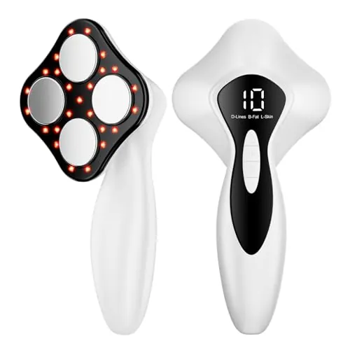 Masajeador Anticelulítico Profesional, 3 en 1 Masajeador Anticelulítico Eléctrico Unisex para Cintura, Vientre, Brazos, Glúteos y Piernas (Blanco)