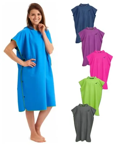 Fit-Flip Poncho de Surf Microfibra Playa Ligero Compacto Secado rápido