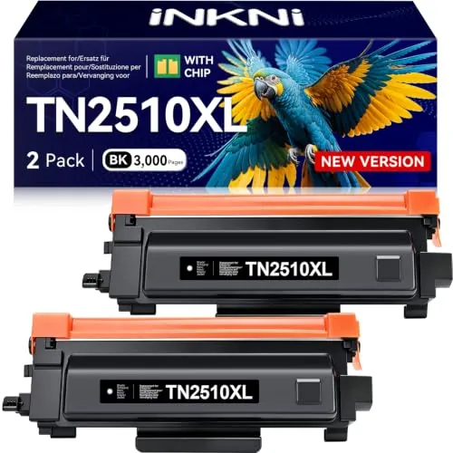 TN2510XL TN 2510XL TN-2510XL TN2510 HL-L2400DWE Toner MFC-L2800DW, 2 Negro