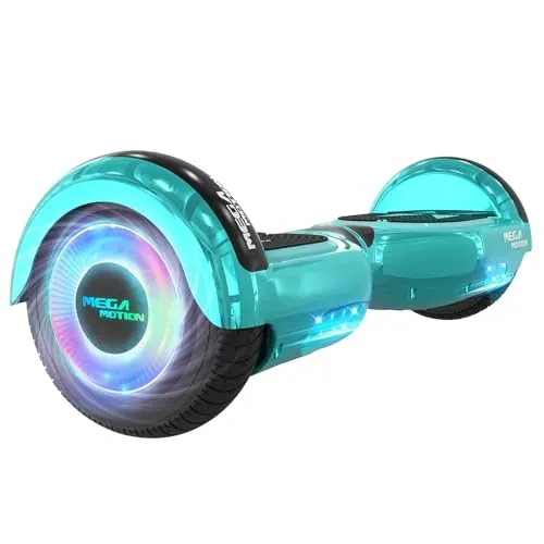 MEGA MOTION Hoverboards para Niños, Hoverboards 6,5 pulgadas con altavoz Bluetooth, con Luces LED, Regalo para Niños y Adolescentes