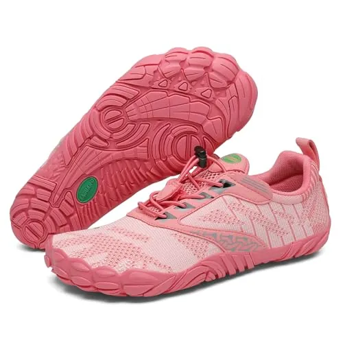 SAGUARO Barefoot Hombre Mujer Zapatillas Minimalistas Calzado Minimalistas Zapatillas de Trail Running Exterior, Free Ⅰ -Zapatos Barefoot Rosa Claro,Gr.39