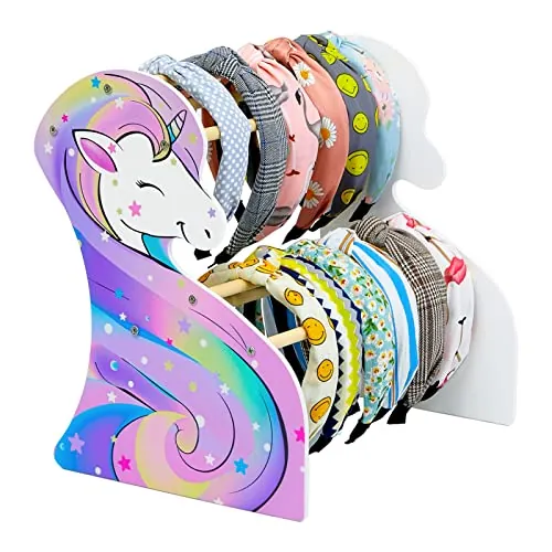 Basumee Escaparate Double Layer para Diadema - Soporte y Organizador de Aro para el Pelo para Niñas
