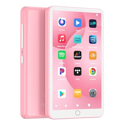Fanvace Reproductor MP3 con WiFi Bluetooth, pantalla IPS táctil de 4,02 | Reproductor de música para niños, reproductor MP4 Android 13 con Spotify, Audible, Deezer, Externo hasta 1TB, rosa