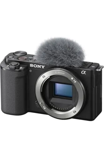 Sony Alpha ZV-E10 | Cámara Vlog con lente intercambiable sin espejo APS-C (pantalla pivotante para vlogs, video 4K, autoenfoque ocular en tiempo real) Negro