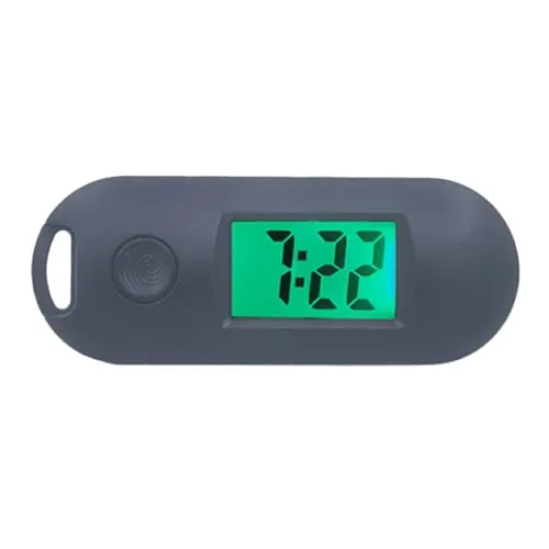 BEALIFE Reloj de Bolsillo electrónico Digital Compacto, Multifuncional y Portátil, Llavero ABS, Negro