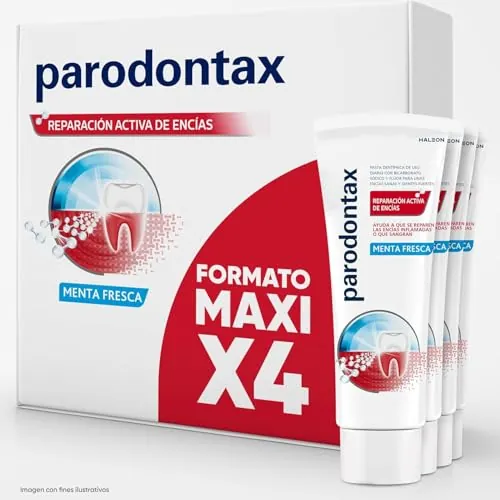 Parodontax Reparación Activa Encías Inflamadas, Menta Fresca, 4x75 ml