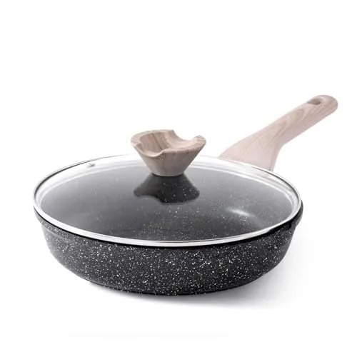 Kordisen Sartén Antiadherente Inducción con Tapa 24 cm, Saludable y No Tóxica, Sin PFOA