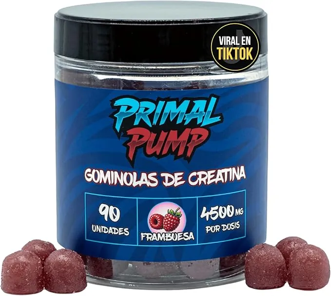 Gominolas de Creatina Monohidratada 4.5g - Sabor Frambuesa - Creatina para Rendimiento y Potencia - Sin Azúcar, Vegano y Sin Gluten