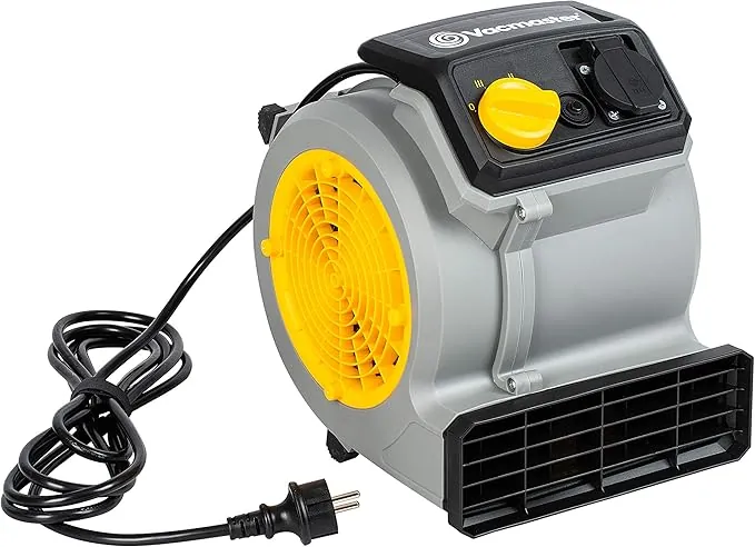 Vacmaster AM1202 Ventilador de suelo para fitness y gimnasio, 24 vatios con 3 niveles de velocidad, potente y silencioso, ideal para ciclismo en interiores, correr y entrenamientos