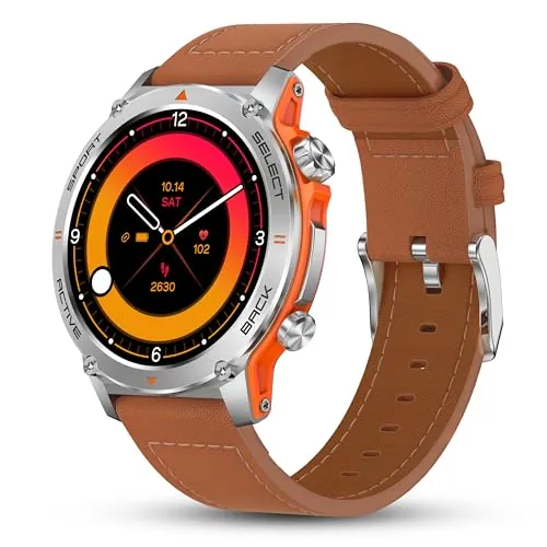 Popglory Reloj Inteligente Mujer Hombre, 1,43” AMOLED Smartwatch con Llamadas Bluetooth y Responder Whatsapp, Pulsometro, SpO2, Sueño, Podómetro, 110+ Deportivos Pulsera Actividad para Android iOS