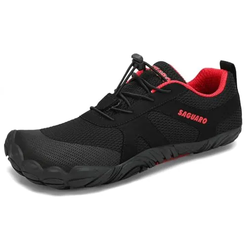 SAGUARO Zapatillas Barefoot Hombre Mujer Zapatillas Minimalistas Zapatos Barefoot Calzado Minimalistas Zapatillas de Trail Running Barefoot Shoes para Zero Drop Suela Noche,Gr.44