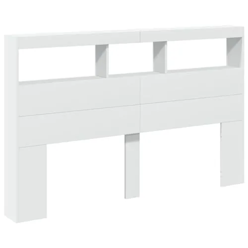 vidaXL Cabecero de Cama con LED Blanco 160x17x102 cm