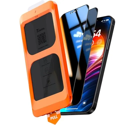 TOCOL Protector Pantalla de Privacidad para iPhone 12, iPhone 12 Pro