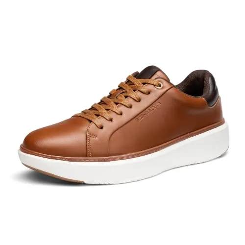 Bruno Marc Zapatillas Casual Cordones Hombre Planos,Marrón,47