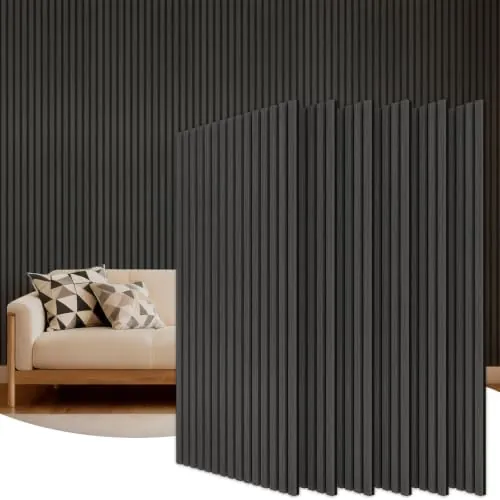 TONOR Paneles Decorativos para Pared,120x60-4.32㎡, 6 Paneles, Negro