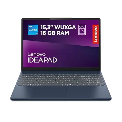 Lenovo IdeaPad Slim 3 Gen 10 – Ordenador Portátil 15.3" WUXGA (Intel Core i5-13420H, 16 GB RAM, 512 GB SSD, Wi-Fi 6, USB-C, Windows 11 Home) Teclado QWERTY Español - Azul Cósmico