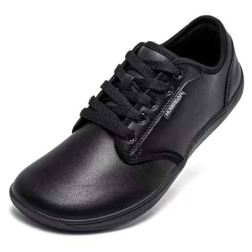 HOBIBEAR Unisex Amplia Descalzo Zapatos para Hombres Womens Minimalista Zapatillas Zero Drop Zapatos Ligeros Cómodo (Negro,EU 43)